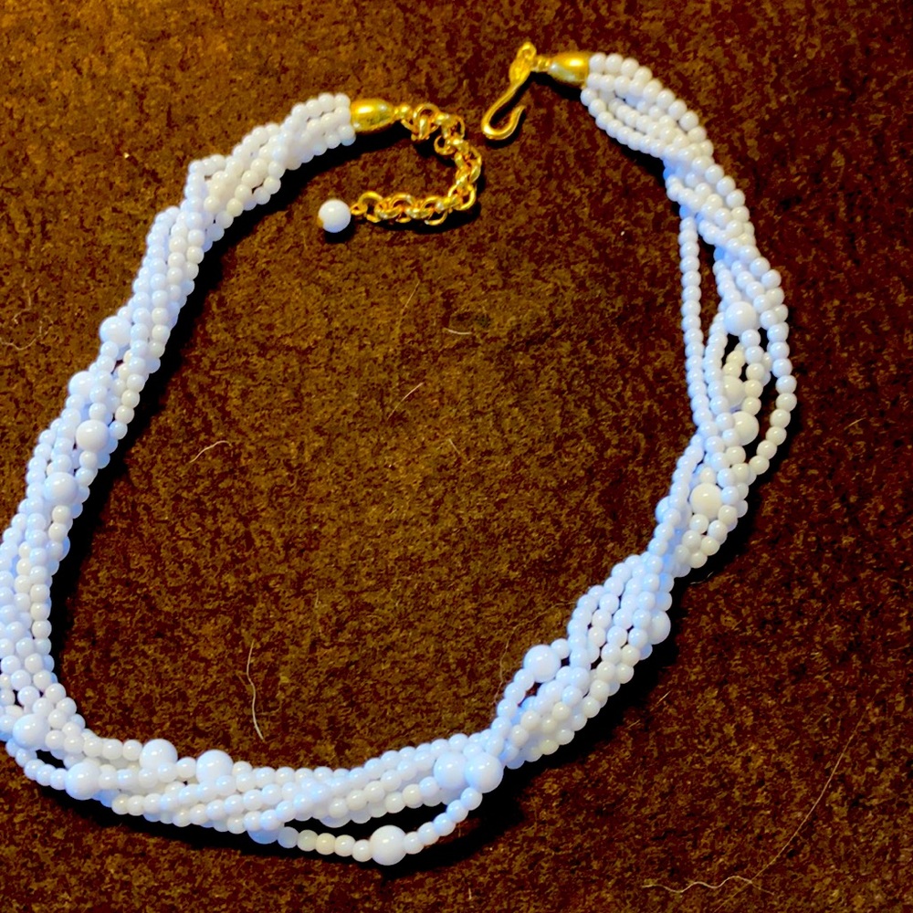 Vintage Napier gold plated beaded necklace 18in
